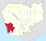 Cambodia Koh Kong Province locator map